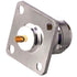 N-Type Socket - Nickel-Plated, Gold-Plated Copper Center, Solder Type, 4 Mounting Holes, 4-Pack, for PCB, Chassis, and Back Panels...
