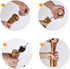 SZUAH Salt and Pepper Grinders, Oak Wooden Salt and Pepper Mills Shakers with Cleaning Brush & Wood Stand, Ceramic Rotor with Strong Adjustable Co...