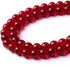 Smooth Garnet Red Glass Crystal Round Loose BeadsFor Jewelry Making DIY Bracelet Necklace Accessories 6mm 68pcs 15" Strand(Garnet Red Glass, 6mm)...