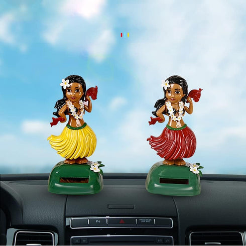 Solar Dancing Toys Solar Powered Hula Girl Dancer Figures Car Dashboard Ornament Home Office Window Table Decoration - No Batteries Required...
