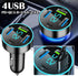 USB C Car Charger Adapter, 4 Port Car Cigarette Lighter USB Charger with LED Voltmeter PD & QC3.0 Car USB Adapter Phone Charger Compatible with iP...