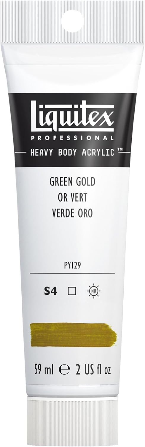 Liquitex Professional Heavy Body Acrylic Paint, 2-oz (59ml) Tube, Green Gold...