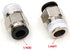 PC 1/4" Od x 1/4" NPT Thread Push to Connect Pneumatic Tube Fitting Male Straight Union Fittings Push Fit Connector Quick Release Air Fittings 5Pa...