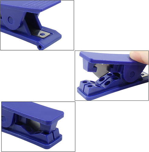 3Pcs Plastic Tubing Cutter PVC Pipe Cutter Cut up to 3/4 Inch Tube Hose Cutter Tools for Nylon PU PE PPR Nylon Rubber Tube (Blue)...