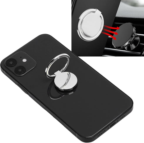 Phone Ring Holder, Mobile Phone Finger Ring Grip 360 Adjustable Metal Phone Holder Magnetic Car Mount for Mobile Phones and Tablets(Silver)......