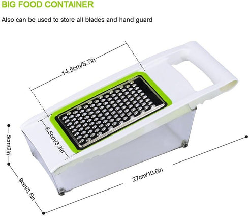Mandoline Slicer Vegetable Potato Slicer Grater Cutter Chopper, HaetFire Julienne Slices and Shreds Fruits and Vegetables Chopper, Food Container,...