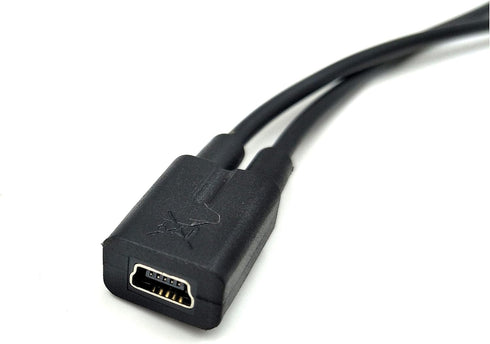 Duttek Mini USB Multi Charging Cable, Mini USB Y Splitter Cable, Mini USB Female to Micro USB Male and Mini USB Male 2 in 1 Splitter Charging Cabl...