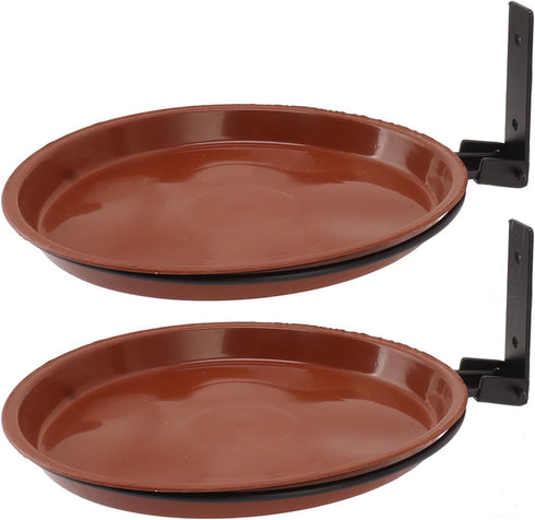 TOPINCN Tree Mount Bird Tray, Tree Mounted Bird Feeder Easy to Install for Backyard (2 Pot and 2 Bracket)...