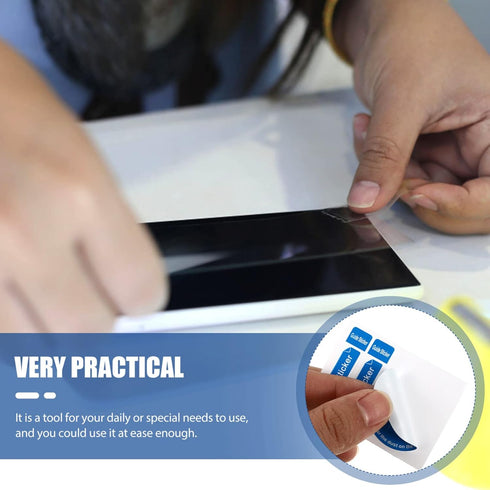 200pcs Glass Dusting Dedust Tempered Absorber Phone Removal Sticker/Laptop Computer Guide Touch Blue Cell Duster/Sticker, Sticker Cleaning Camera ...
