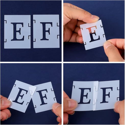 AIEX 43pcs 1 Inch Letter and Number Templates, Reusable Plastic Uppercase Letter Stencils Alphabet Stencils Punctuation Marks Symbol Numbers Craft...