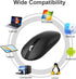 cimetech Bluetooth Mouse for Laptop, Slim Silent Wireless Mouse, Portable Computer Mice with USB Receiver, Metal Scroll Wheel for Laptop, Notebook...