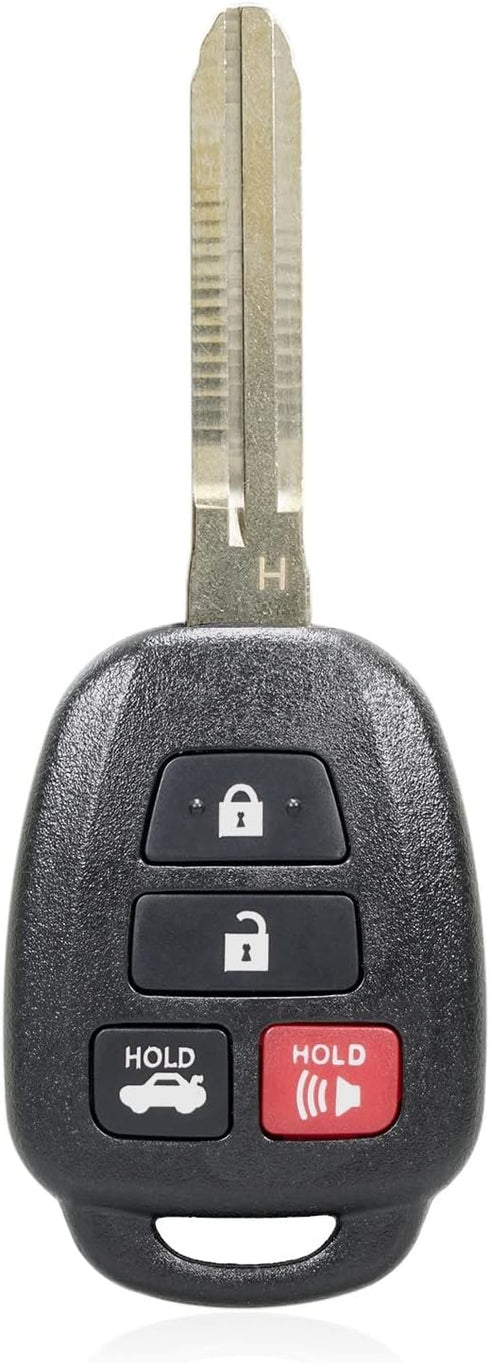 Replacement Key for 2014-2016 Toyota Camry Corolla Keyless Entry Remote Fob HYQ12BEL H Chip, New Uncut Blade; by AutoKeyMax...