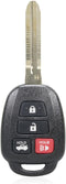 Replacement Key for 2014-2016 Toyota Camry Corolla Keyless Entry Remote Fob HYQ12BEL H Chip, New Uncut Blade; by AutoKeyMax...