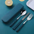 Travel Utensils Portable Silverware Cutlery Set Stainless Steel Reusable Flatware Portable Fork Spoon Chopsticks with Case for Camping Picnic Hiki...
