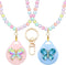 Cute Airtag Necklace Holder for Kids Girls, 2 Pack Butterfly Case Cover for Apple Airtag......