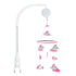 Crib Mobile, Hanging Toys, Nursery Decor for Girls White and Pink Room Decorations, Clouds, Moons and Stars Safe, Non-Toxic, Crib Mobile for Newbo...