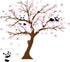Runtoo Panda Wall Decal - Cherry Blossom Wall Art Stickers for Living Room & Bedroom...