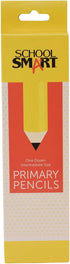 School Smart Primary Grade Pencils with Erasers - 11/32 in Thick - Pack of 12 - Yellow...