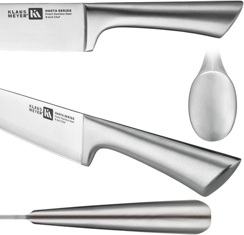 Klaus Meyer Hasta Premium High Carbon Steel 8 inch Chef's Kitchen Knife...