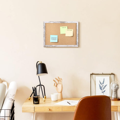 Cork Board Bulletin Board, Decorative Hanging Framed Cork Boards for Walls, Pin Board Vision Board for School Home Kitchen and Office, Bulletin Bo...