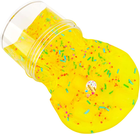 Slime Kit - 4 Pack Jelly Cube Crunchy Slime Kit, with Mermaid, Ice Cream and Teddy Bear Cute Charms, Soft & Non-Sticky Clear Crunchy Slime, Slime ...