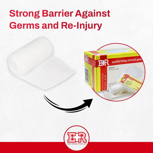 Ever Ready First Aid Sterile Conforming Gauze Roll Bandage - Box of 12-2 inch...