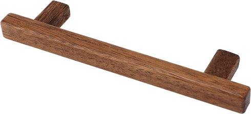 Semetall 8Pcs Walnut Wood Drawer Pulls,5 inch Hole Center Pull Handles Wood,Wooden Handles for Dresser Drawers,Cabinets,Kitchen,Wardrobe...