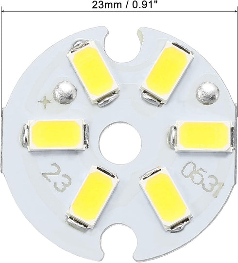 MECCANIXITY COB LED Light Chip Bead 3W 120lm 6000-6500K 23mm 9-11VDC Energy Saving Bulb for Spotlight Floodlight Replacement White 10Pcs...