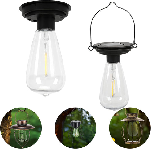 Replacement Solar Light Parts-Solar Lanterns Outdoor Waterproof Two Sizes for Versatile Switching 2 Pack They Can Serve As Accessories Or Stand Al...