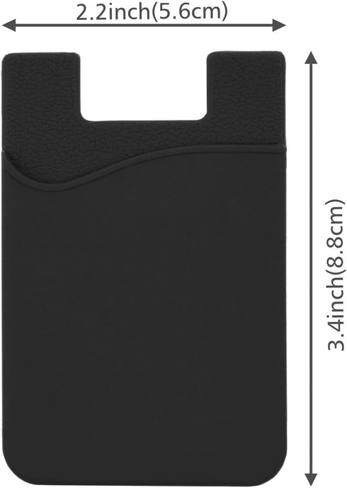 Credit Card/ID Card Holder - Can be attached to almost any Phone - Carry Essential Cards with your Phone - Silicone Material, cards will not fall ...