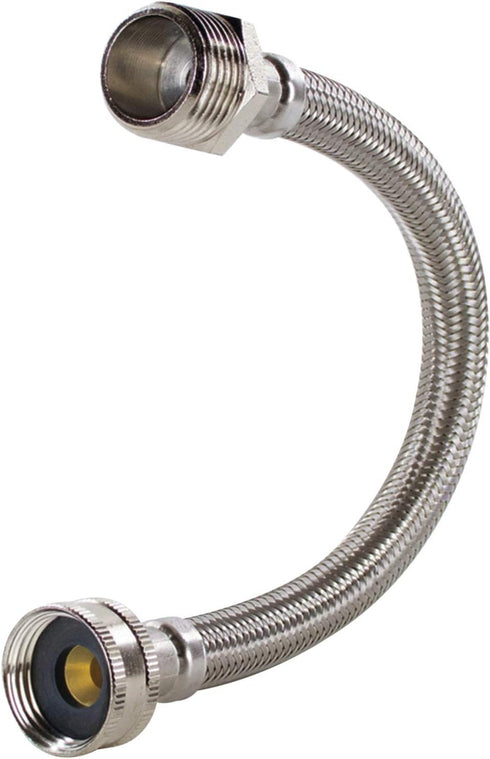 Certified Appliance Accessories WI12SSFM Braided Stainless Steel Water-Inlet Hose, 1ft