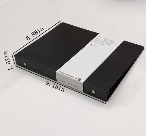 3 Pack A5 A6 B5 Round Ring Binder Cover 6-Ring 9-Ring PVC Binder Covers Refillable Notebook Loose Leaf Binder Protector (A5, 3 Pack Black)...