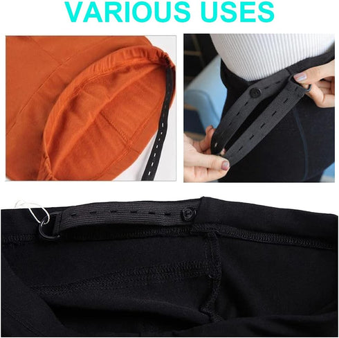 Flat Sewing Band Spool with Buttonholes, Elastic Stretchable, Ideal for DIY Waistbands and Necklines (Black, 3/4 inch × 3 Yards)...