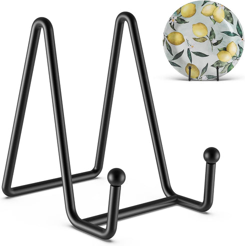 3 Pack 4.5 Inch Plate Stands for Display Picture Stand - 4.5 Inch Vinyl Table Top Display, Metal Frame Holders Decorative Plate for Book , Picture...