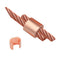 10Pcs U Shaped Thick Copper Crimping Terminal Connector Kit, Copper Crimping Sleeve, Non Insulated Copper Wire and Wire Connection Terminals, Suit...