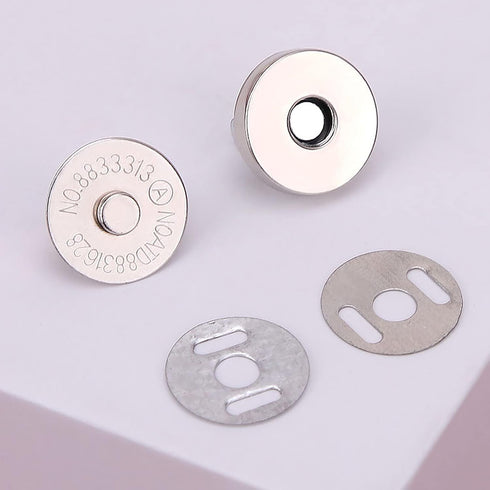20 Set Magnetic Snaps, Purse Magnetic Bag Fastener Clasp Magnetic Button Replacement Kit for Sewing, DIY Craft, Purses, Bags, Clothes, Leather (Si...