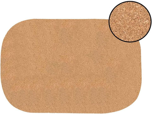 Dainty Home Silver Marble Oval Cork Placemats - Heat Resistant Placemats, Non-Slip, Easy Clean Placemats for Elegant Dining - 12"x18" Set of 2 - P...