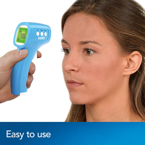 Vicks Non-Contact Infrared Thermometer for Forehead, Food and Bath – Fast, Reliable, and Clinically Proven Accuracy for Adults, Babies, Toddlers a...