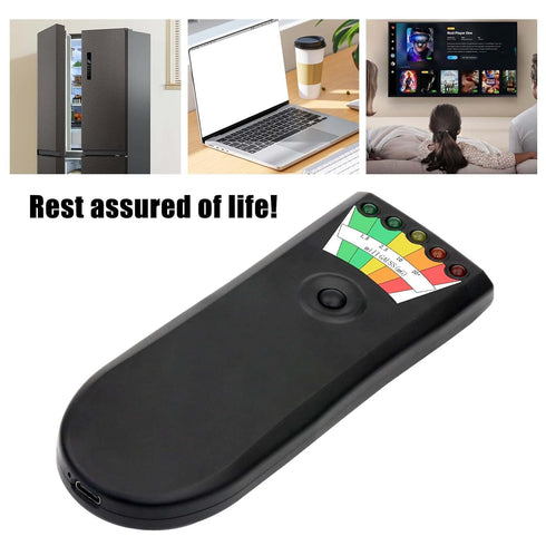 EMF Meter, Handheld LED EMF Magnetic Field Ghost Hunting, Paranormal Equipment Tester 50Hz-20,000Hz Black for Home, Office & Outdoor Inspections...