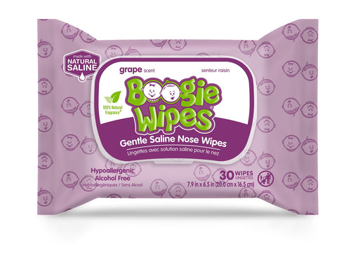 Boogie Wipes, Saline Wipes for Baby & Kids, Nose Booger Wipes for Allergy Relief, Face, Hand & Body, Made with Vitamin E, Aloe and Natural Saline,...
