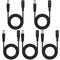 5Pcs Male to Female DC Extension Cable 3.3ft/1Meter, 5.5mm x 2.1mm Extension Cord DC Plugs Extension Cable 12V Led Extension Cables for CCTV Secur...