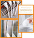 Abaodam Toilet Brush Cleaners White Soft Toilet Bowl Brush Mop Toilet Scrubber with Long Handle for Bathroom Accessories Toilet Scrubber Cleaning ...