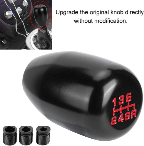 Dweekiy Gear Shift Knob,Car Universal Modification Manual Knob Gear Shift Head Shifter 6 Speed(Black)...