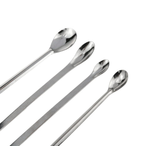 1Set Stainless Steel Micro Sampling Spoons Spatula Combination Reagent Spoons Laboratory Supplies (Pack of 4)...