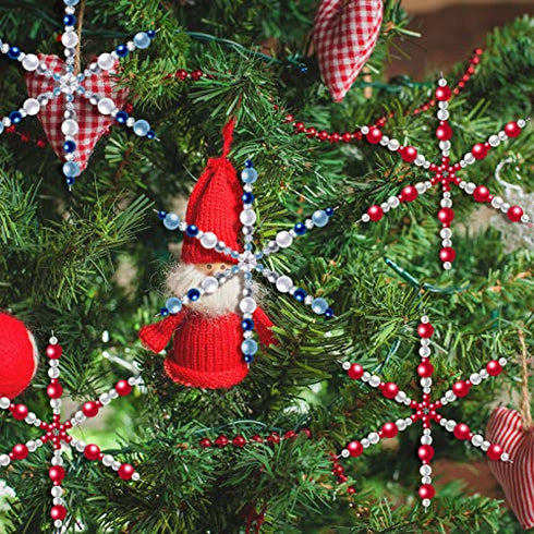 48 Pieces Christmas Snowflake Wire Forms Metal Snowflake Wire Xmas Bead Wire for DIY Jewelry Ribbon Charms Party Winter Decorations Craft Making S...