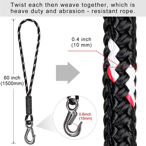 BeneLabel Tree Swing Rope, 60 inch, Hammock Tree Swing Hanging Strap, Heavy Duty Hook, for Indoor Outdoor Swing Hammock Playground Set Accessories...
