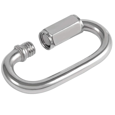 20 Pack M5 3/16 Inch Quick Link, 648 Lbs Stainless Steel Threaded Chain Connector Heavy Duty D Shape Locking Repair Link for Backpack DIY Accessor...