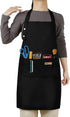 Adjustable Button Apron for Women Men Artist Painting Pottery Garden Cooking Kitchen Chef 3 Pockets Waterproof M-XXL...