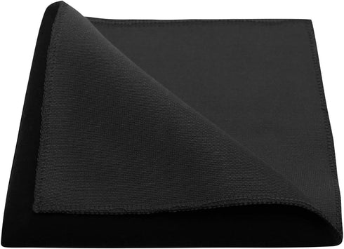 King & Priory Luxury Black Velvet Pocket Square, Handkerchief...