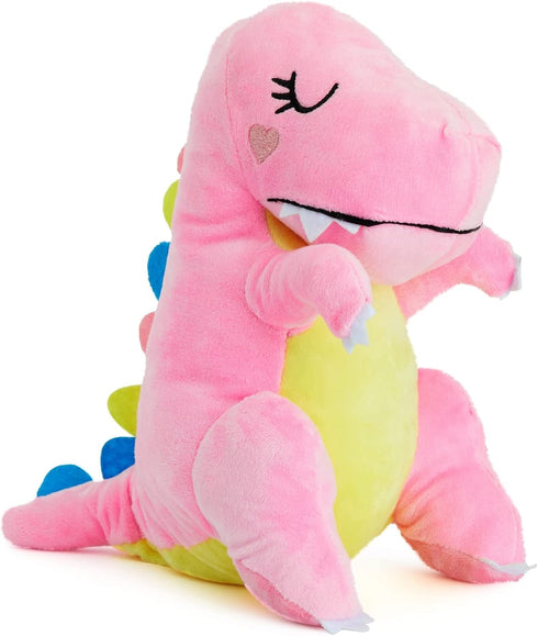 BLUE PANDA Small Pink Plush Dinosaur Stuffed Animal Toy for Gifts, 10 in Dinosaur Stuffed Animal...